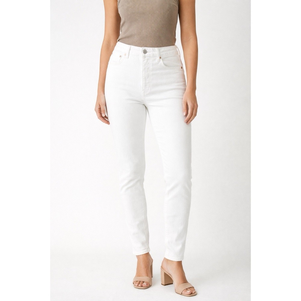Abercrombie & Fitch Curve Love High Rise‎ Skinny Jeans White Size 32/14